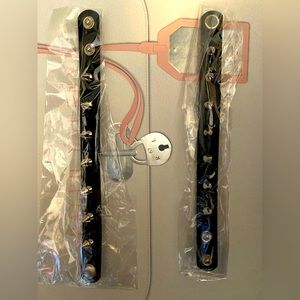 Spike studded leather bracelets